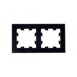 ATLASDESIGN NATURE 2-постовая РАМКА, НАТУРАЛЬНОЕ СТЕКЛО, ЧЕРНЫЙ (2шт) C2 ATN361002