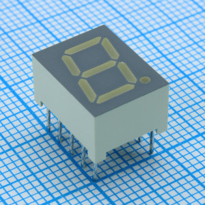SC39-12SURKWA, 1 разрядный индикатор 9,9мм/красный/625нм/1.2-4.6мкд/ОК