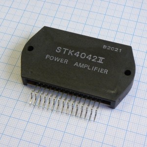 STK4042 II, УНЧ 80Вт (2x45В/8 Ом), THD<0.4%