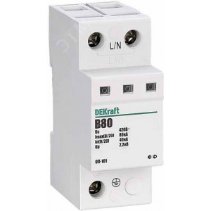 Ограничитель перенапряжения однополюсный ОП-101 1п 80кА B 18019DEK