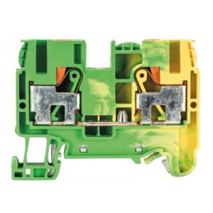 Клемма WTP 6/10 PE, Заземляющая клемма, тип фиксации провода: push in, номинальное сечение: 6/10 мм кв., 1000V, ширина: 8 мм, цвет: желто-зеленый, тип монтажа: DIN 35