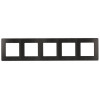 Рамка для розеток и выключателей Серия 12 12-5105-05 на 5 постов, Сатин, антрацит Б0052543