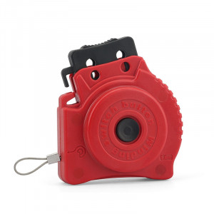 gwrL41, Блокиратор тросовый, стальной трос в ПВХ-оболочке, материал зажима – поликарбонат, длина троса – 1.8 м, диаметр троса – 1.5 мм, цвет – красный, 1 шт/упак