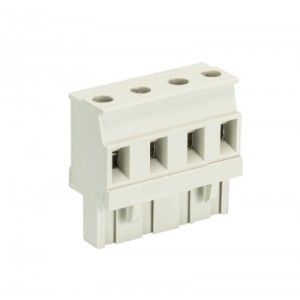 Розетка Wiecon 8413 B / 4 VR OB, Розеточный разъем, прямой, на кабель, шаг: 7.62 мм, 4 полюса, фиксация провода винтовая, исполнение: без маркировки, 690V, 12А, цвет: серый