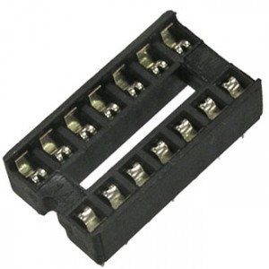 SCS-14, DIP-панель под микросхему 14pin, шаг 2.54мм, ширина 7.62мм