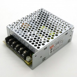 NES-25-5, AC-DC, 25Вт, выход 5В/5A, рег. вых 4.5…5.5 В , вход 85…264В AC, 47…63Гц / 125…373 В DC,  изоляция 3000В AC, в кожухе 99х82x35мм, -20…+60°С