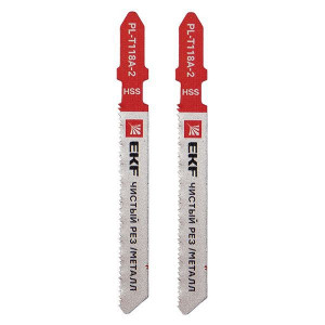 Пилки для электролобзика прямые T118A (чистовой рез по металлу)(HSS)(2 шт) Expert pl-t118a-2