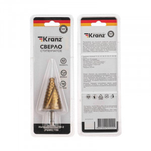 Сверло по металлу ступенчатое ТИТАН 9,0-36,0 мм 110 mm 65 HRC Р6М5 TiN KR-12-6614
