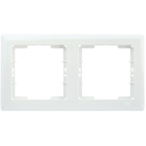 РГ-2-ББ Рамка 2 мест. гориз. BOLERO белый EMB20-K01