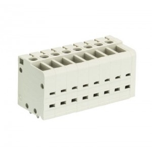 Клемма Wiecon 8285/ 8 TOP V, Клемма вертикальный подвод кабеля, на плату, шаг: 5.08 мм, 4 полюса, фиксация провода винтовая, исполнение: без маркировки, 300V, 16А, цвет: серый