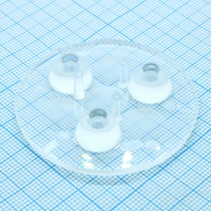 C11608_ANNA-50-3-W, Круглая групповая линза под 3светодиода, ~30°, D=50 мм H=10,7 мм