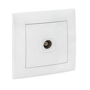 Валенсия розетка телевизионная 1-местная 75Ом 5-862МГц белая EKF PROxima