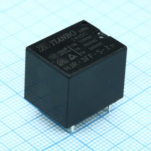 HJR-3FF-24VDC-S-Z, Реле силовое 10А одна контактная группа на переключение катушка 24В 1600Ом