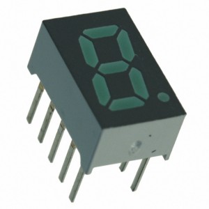 HDSP-U501, Индикатор светодиодный 7-сегментный зеленый, 8мм, 3мКд