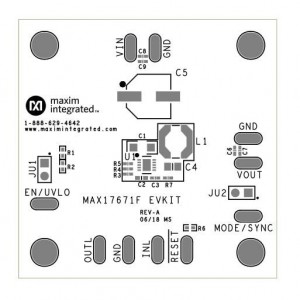 MAX17671FEVKIT#, Средства разработки интегральных схем (ИС) управления питанием 4V-60V input, 5V, 150mA Output, Synchronous Step-Down Regulator with Integrated 3.3V, 50mA Ouput Low-Noise LDO