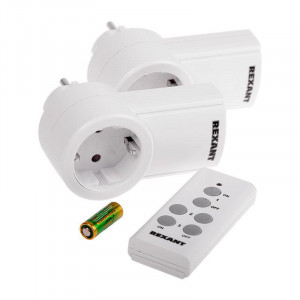 Радиоуправляемая розетка c ПДУ RX-002, один пульт, две розетки