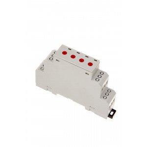 1M-51V, Пластиковый модульный корпус для установки на DIN-рейку 35мм, мат.: ABS-UL-94V0, цвет: светло-серый RAL7035. Под клеммные блоки шаг 5.00мм. возможно установка 4-х регуляторов и светодиодов на панели