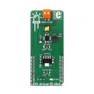 MIKROE-2807, Средства разработки схем светодиодного освещения  LED driver 2 click