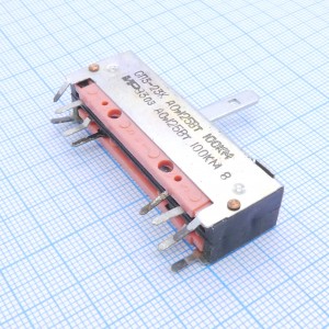 СП3-23К 0.125 А 20%   100К, Резистор переменный регулировочный движковый сдвоенный