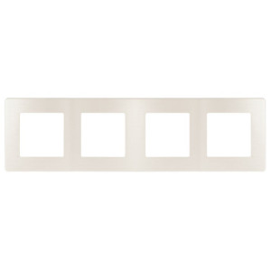 Рамка для розеток и выключателей Серия 12 12-5104-15 на 4 поста, Сатин, перламутр Б0052538
