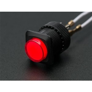 1439, Принадлежности Adafruit  Illuminated Red Momentary Pushbutton