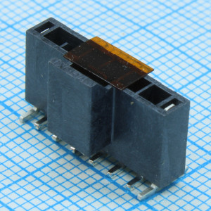 1054311106, Соединитель провод-плата HDR 6 контактов шаг 2.5мм прямой монтаж в отверстие лента на катушке
