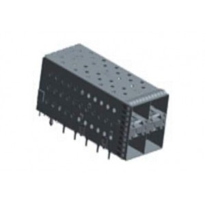 1-2007637-5, Соединители для ввода/вывода SFP+assy 2x2 Sp Fing 4LP EMI Enhanced
