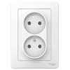 Розетка 2-м СП Blanca 16А IP20 250В без заземл. без защ. шторок бел. SE BLNRS000021