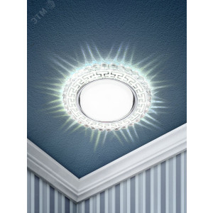 DK LD38 SL Светильник декор cо светодиодной подсветкой GX53, зеркальный (30/720) Б0037392