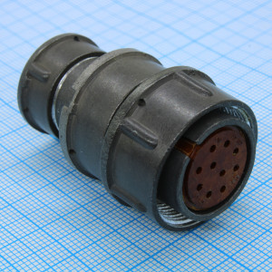 2РМТ22КПЭ10Г1В1В, Соединитель  цилиндрический низкочастотный негерметичный 10 контактов