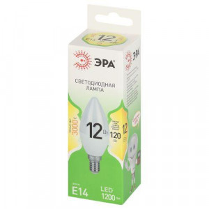 Лампа светодиодная LED 12 Вт 1200Лм 3000К свеча теплый E14 220-240В LED B35-12W-830-E14 Green Line Б0067089