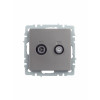 BRITE Розетка двойная TV+SAT РТВ/РСп12-БрС сталь BR-AF20-O-K46