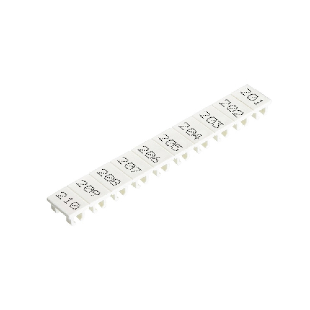 Изображение товара Шильдик 9705A/6/10 B 201-210 для клемм 4 мм кв белый 10 шт Wieland Electric