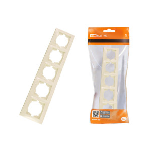 Рамка 5-ти постовая горизонтальная сл. кость "Лама" SQ1815-0137