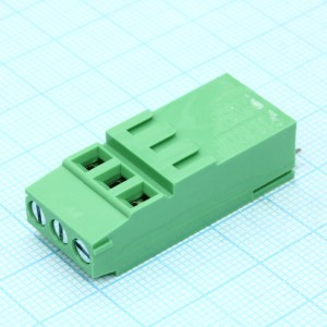 DG500HH-5.0-03P-14-00A(H), Винтовой клеммный блок c рельефной обоймой, 3 контакта. Серия DG500HH-5.0