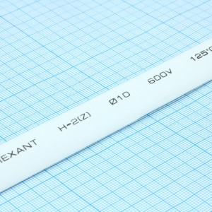 Трубка термоусадочная ТУТ нг 10,0/5,0 белая, термоусаживаемая трубка в метровой нарезке, не поддерживает горение