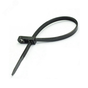 Хомут кабельный 4.3х200 нейл. под винт черн. (уп.100шт) 07-0205