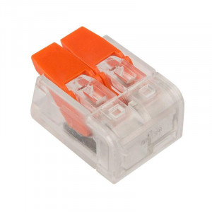 Клемма компактная многоразовая 221-412 2-проводная 0.14-4.0кв.мм 07-5202