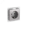 Розетка AtlasDesign 16А с заземл. быстрозажим. клем. механизм алюм. SE ATN000343S