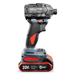 Винтоверт SB-20-230 серия ПРОФИ, Винтоверт ударный аккумуляторный 20V бесщеточный с быстрозажимным патроном 1/4 НЕХ, 2 аккумуляторные батареи: Li-ion, 20 В/2Ач, з/у