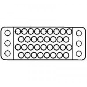 200838-2, Разъемы стоек и панелей 34P HOUSING SOCKET