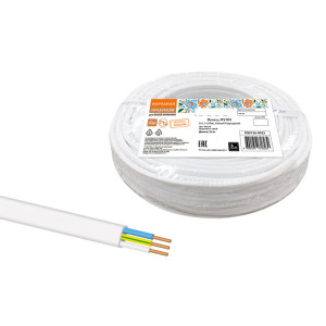 Провод ПУСП 3х1,5 (20м), белый Народный SQ0126-0022