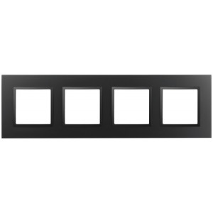 Рамка для розеток и выключателей Elegance 14-5014-05 Classic, на 4 поста, антрацит Б0060590