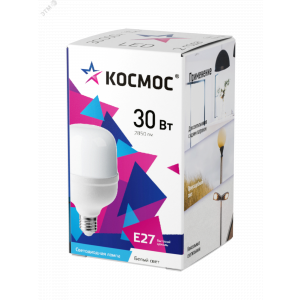 Лампа светодиодная HВтLED 30Вт 220В E27 4500К LksmHWLED30WE2745