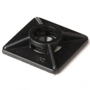 Монтажная база двойная самоклеящаяся, черная, 27x27 25475