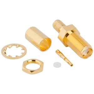 132454, РЧ соединители / Коаксиальные соединители SMA Str Crimp Jack LMR-195 50 Ohm BlkHd