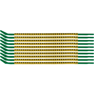 brd333173, SCNG-09-N клипсы жёлтые, 300шт/упак, для провода 2,5-3,0мм диаметра, легенда N