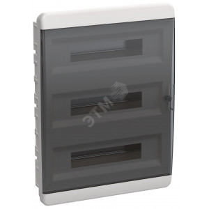 Корпус пластиковый ЩРВ-П-54 IP41 черн. прозр. дверь TEKFOR TF5-KP12-V-54-41-K01-K03