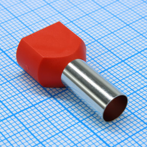 Наконечник штыревой втулочный изолированный НШВИ(2) 10-14, Наконечник штыревой втулочный изолированный, двойной 