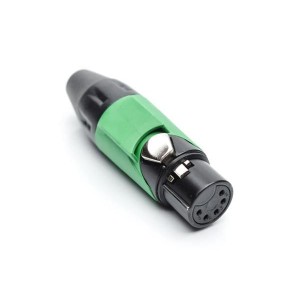 AX5FB5M-AU, Разъемы XLR 5P SOCKET F PLUG BLKGLD W GRN MRK SLV